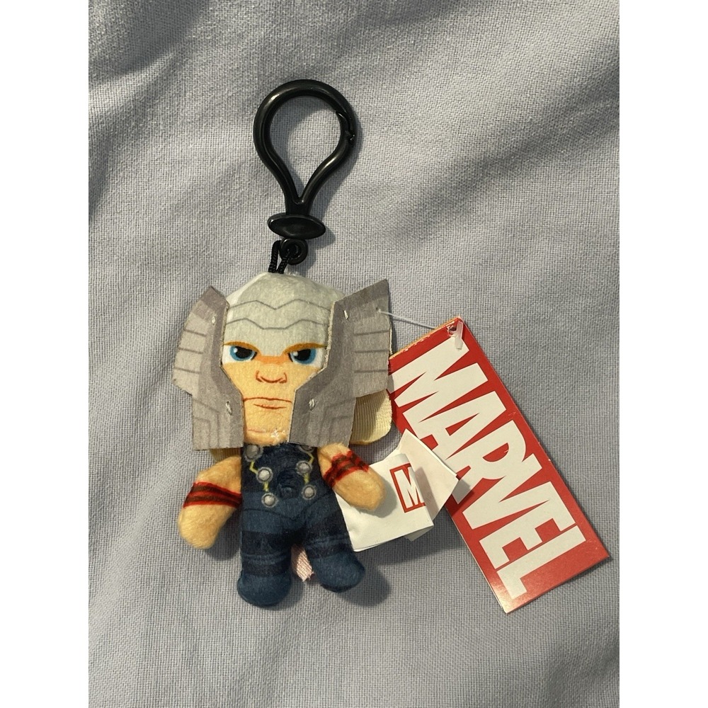 NEW‎ Marvel Avengers 3.5" Mini Plush Keychain Bag Clip - Thor